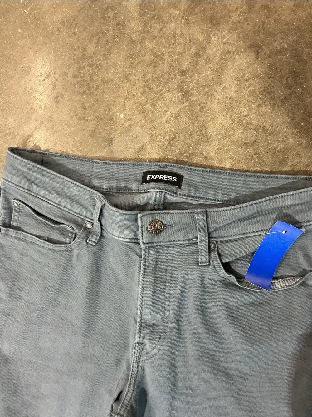 Express Men’s Slim Gray Blue Stretch Jeans 31x30 Conscious Edit Modern pants